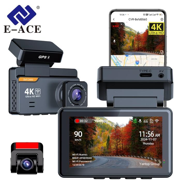 Jual Kamera Mobil/Dash Cam E-ACE Dash Cam 4K Inch Mini Car Dvr - Main Image