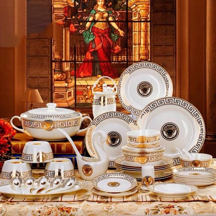 Jual [1] Dining Set Vrsace Medusa Peralatan Makan Piring Mangkuk