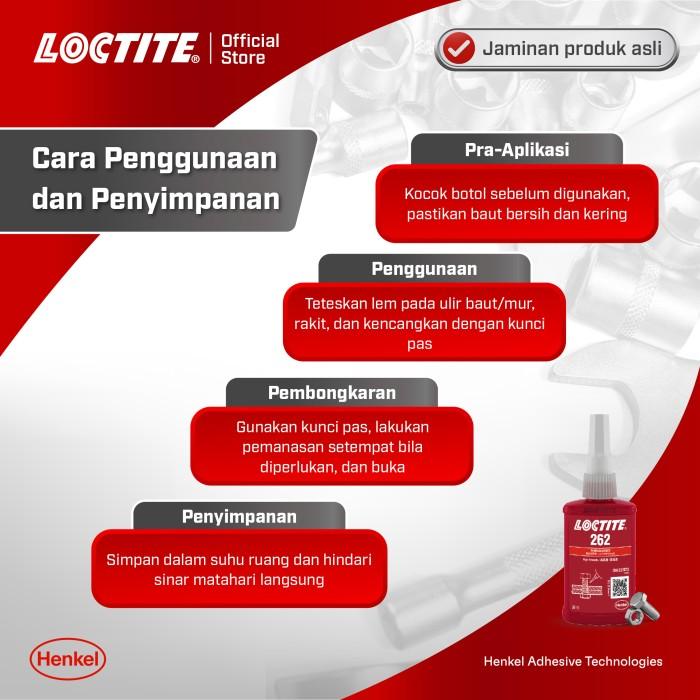 Gambar Henkel LOCTITE 262 Threadlocker Lem Baut 50 ml dari Teknik Multi Guna undefined Tokopedia