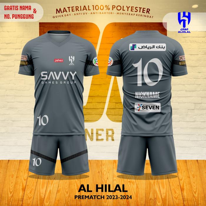 Gambar Jersey Kaos Baju Atasan Suporter Al Hilal Premacth 2023/2024 dari PT juanda undefined Tokopedia