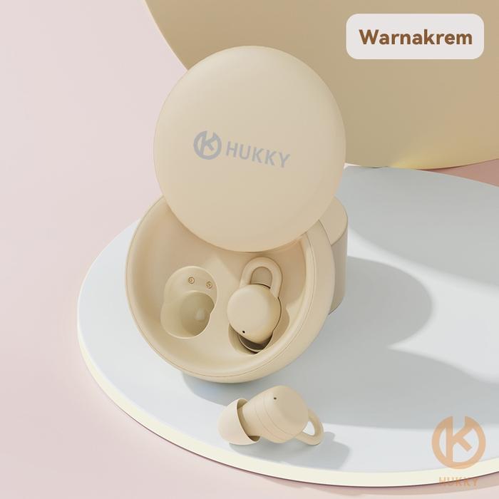 Gambar DISKON HUKKY ZR5 WIRELESS SLEEPBUDS BLUETOOTH EARPHONES MINI INVISIABLE SLEEPING EARBUDS IN-EAR TWS HEADPHONES NOISE REDUCTION - Krem dari ~rarashop undefined Tokopedia