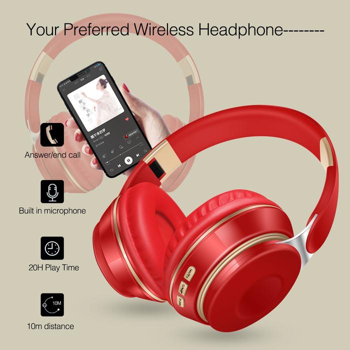Jual original bluetooth headphones over ear stereo wireless