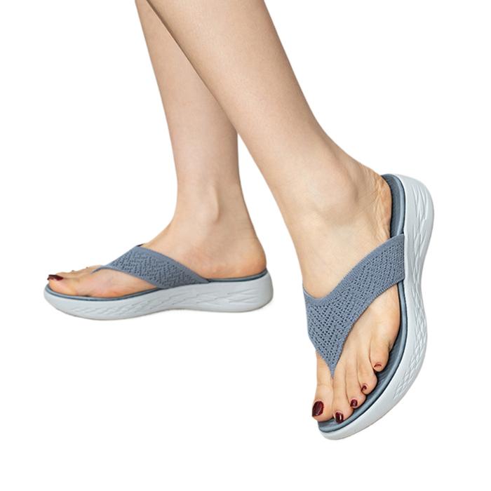 Jual women flip flops thong sandals non-slip clip toe orthopedic