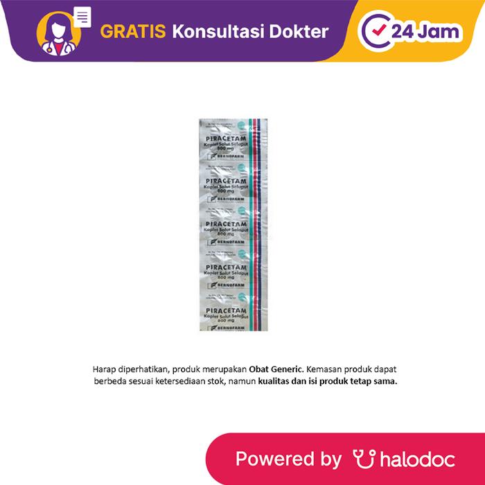 Gambar Piracetam 800 mg 10 Kaplet - Obat Otak & Syaraf - Halodoc dari Apotek SBS Farma Gading Serpong undefined Tokopedia