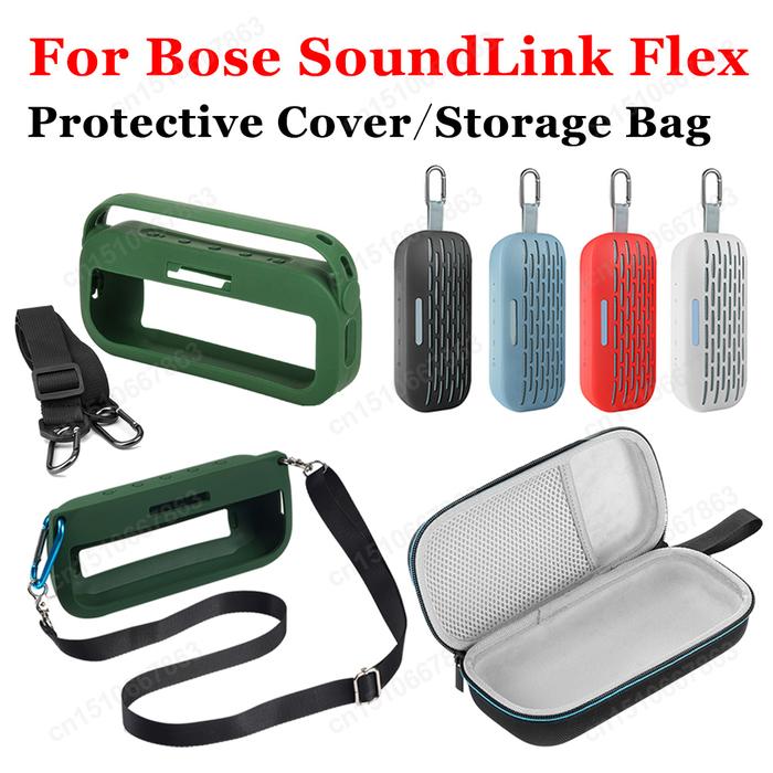 Bluetooth Speaker Silicone Cover Storage Bag For Bose Soundlink Flex  Protective Case Carrying Ba