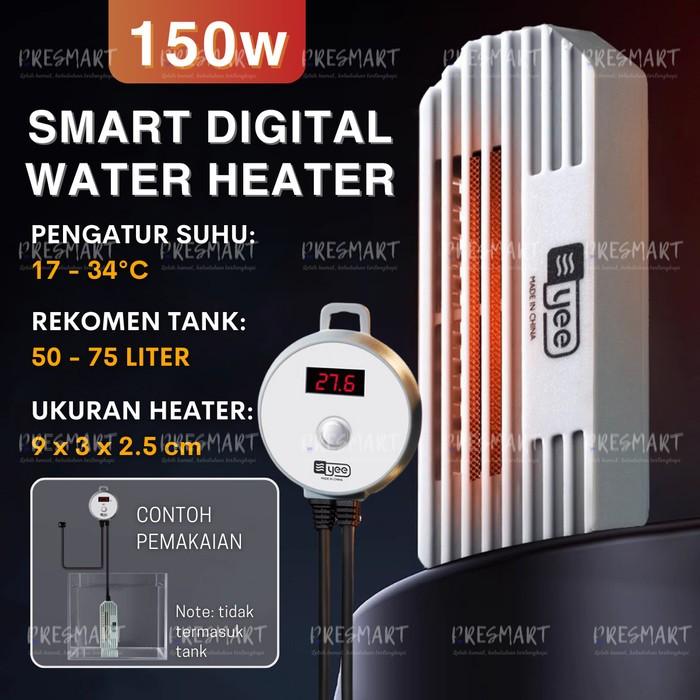 Gambar Digital Smart Water Heater Aquarium Pemanas Penghangat Air Pengatur Suhu Hiter Mini Akuarium Ikan - 150 Watt dari Presmart undefined Tokopedia