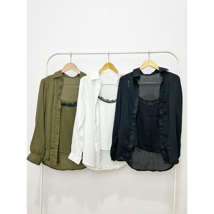 Gambar CLEARANCE SALE Shenelin jeans wanita jeans highwaist outer dress wanita BEST SELLER CUCI GUDANG - Lindt Outer White dari Shenelin Official undefined Tokopedia