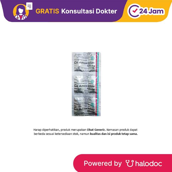 Gambar Co Amoxiclav 625 mg 6 Tablet - Antibiotik - Halodoc dari Apotek Kosambi Jakarta Barat undefined Tokopedia