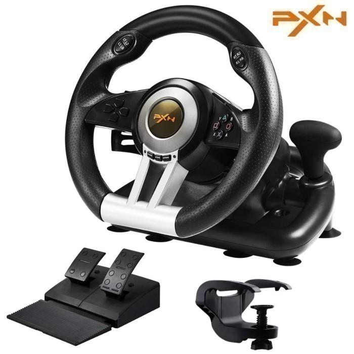 Gambar PXN V3 Pro Gaming Steering Wheel With Pedals MULTI PLATFORM - Black dari Experimart undefined Tokopedia