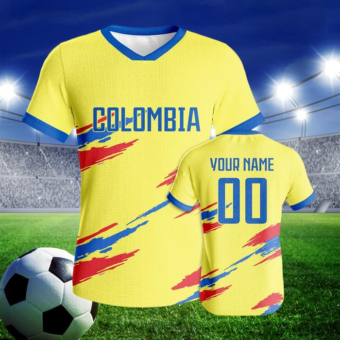Jual Colombia Soccer Jersey Custom Personalized Name Number