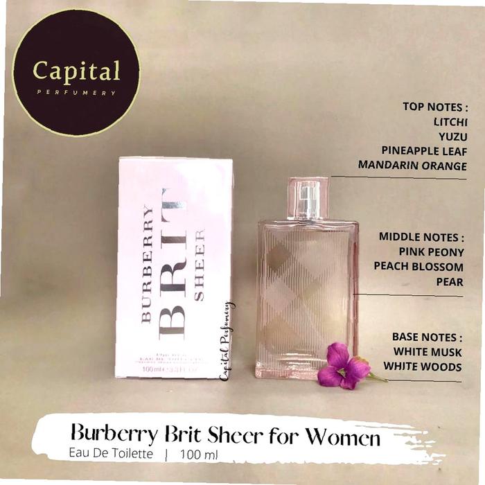 Jual Parfum Original Burberry Brit sheer edt 100ml qbrlq Jakarta