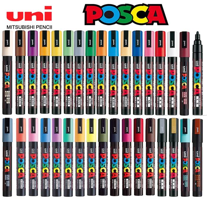 Jual Uni Posca Full Set Acrylic Paint Markers Pens PC-1M PC-3M PC