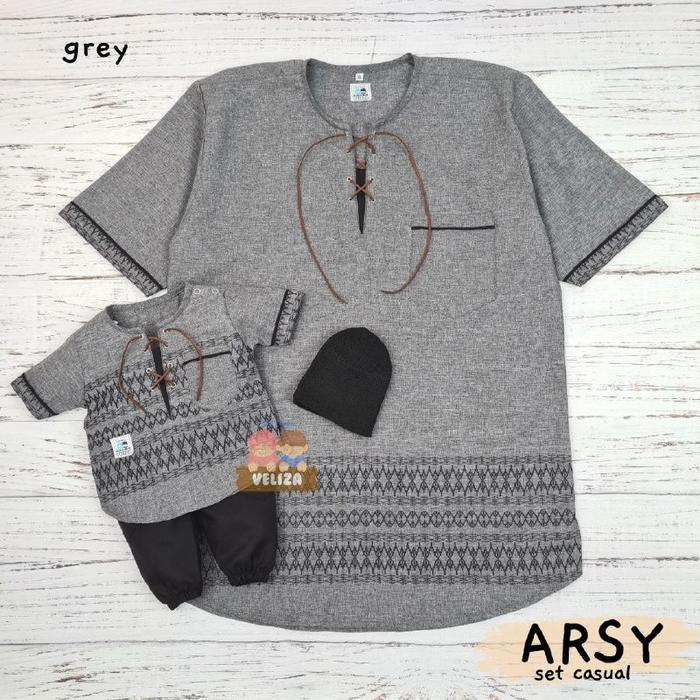 Gambar BAJU KOKO COUPLE ANAK DAN AYAH / BAJU KOKO ANAK / BAJU KOKO BAYI / BAJU KOKO DEWASA / SET KOKO ARSY dari ibu las kutirah undefined Tokopedia