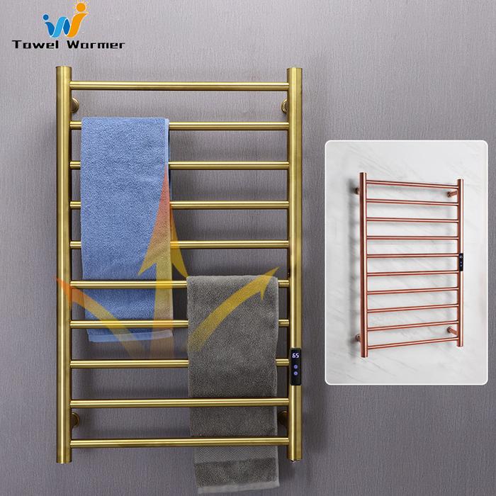 Jual Gold Electric Towel Rack Smart Temperature Time Control Towel