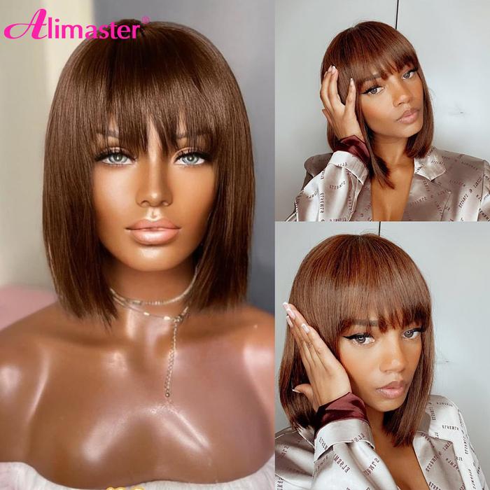 Jual Bob Wig Human Hair Wigs For Women Straight Wig Human Hair - Main Image