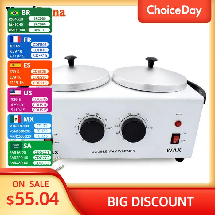 Jual Double Wax Warmer Electric Wax Heater Dual Paraffin Hot Hair