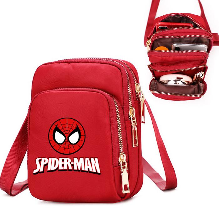 Jual spider man women shoulder bags cell phone purse crossbody