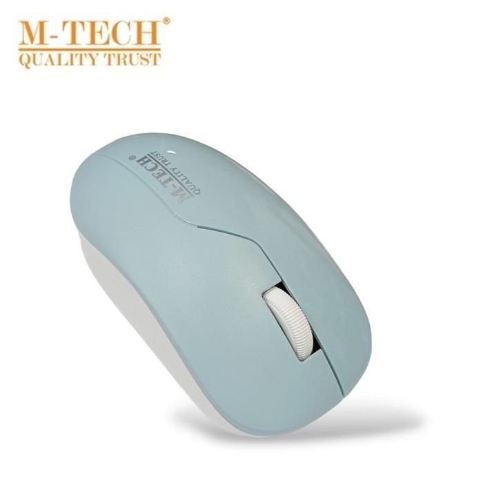Gambar M-Tech Mouse Wireless SY9030 Rechargeable Silent Click Mtech 9030 - M-Tech SY9030 - Black - Blue dari Starcomp Purwokerto undefined Tokopedia
