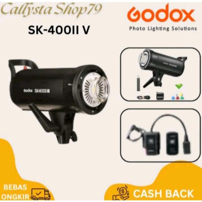 Godox Sk 400ii Sk-400 Ii V Paket Lampu Studio Profesional Compact Studio  Flash Strobe Light
