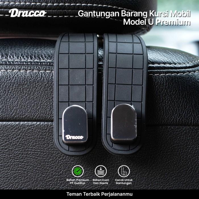 Gambar DRACCO gantungan barang kursi mobil model U car organizer headrest mobil car hook hanger holder - Hitam - Hitam dari Linggadwie Shop undefined Tokopedia