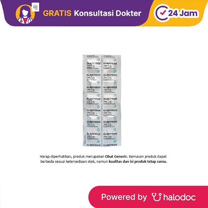 Gambar Glimepiride 1 mg 10 Tablet - Diabetes - Halodoc dari Apotek Halomedika Cicendo undefined Tokopedia