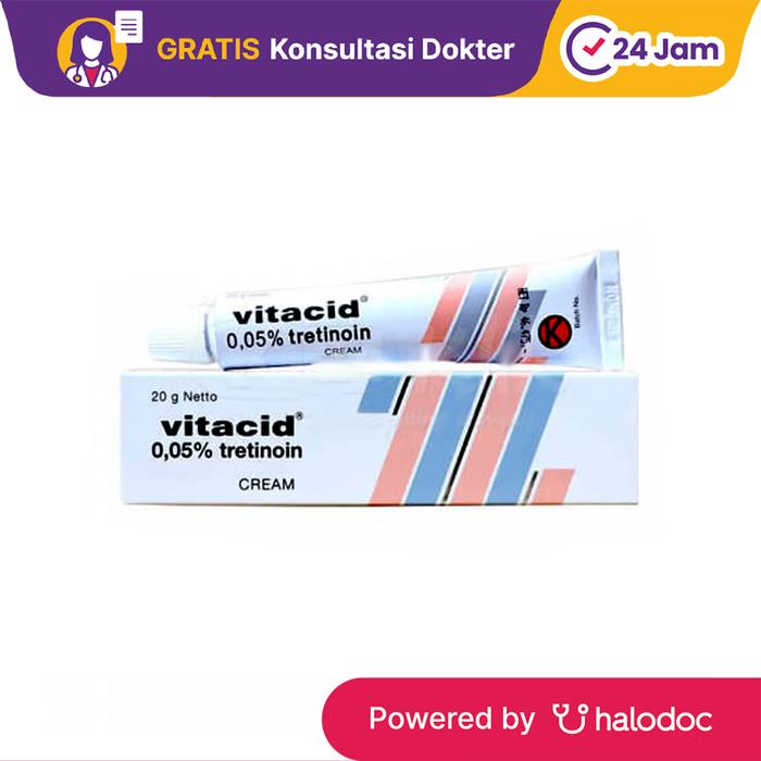 Gambar Vitacid 0.05% Cream 20 g - Obat Jerawat - Halodoc dari Apotek Merdeka Timur Pontianak undefined Tokopedia