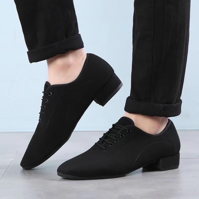 Jual Ballroom Dance Shoes Men Professional Black Oxford Upper