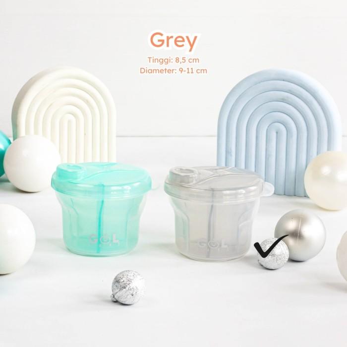 Gambar GOL Baby Tempat Susu Bubuk Bayi | Milk Powder Dispenser | Milk Powder Storage Container | Kotak Susu | Kontainer Susu Bayi | Dispenser Susu | Wadah Kotak Tempat Penyimpanan Susu Bubuk Bayi | Toples Susu Bubuk | Snack Portable Portabel Box Travelling - Light Grey dari GOL Baby Official Store undefined Tokopedia