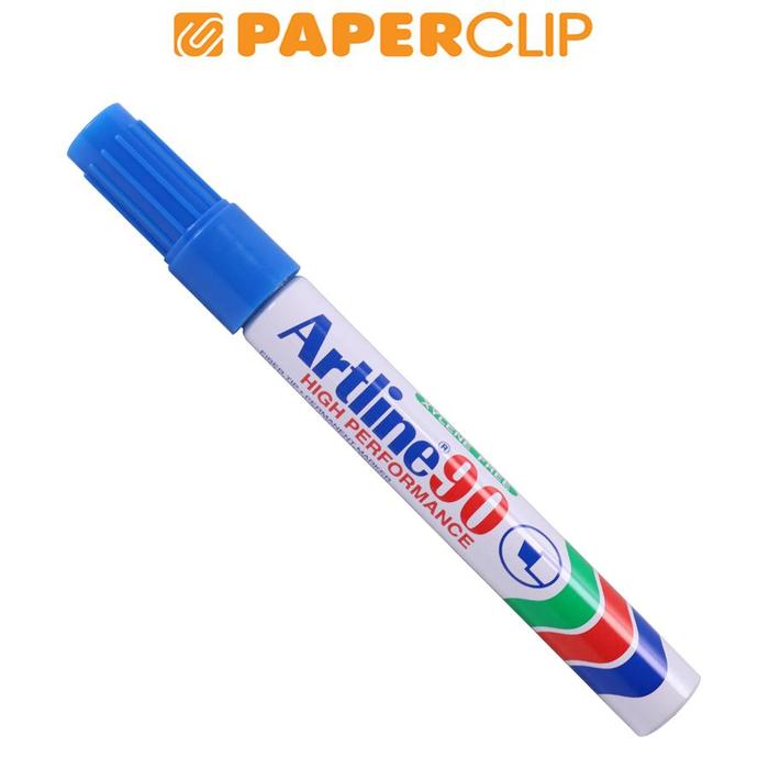 Gambar SPIDOL / MARKER ARTLINE EK-90 PERMANENT - BLUE dari Paperclip Indonesia undefined Tokopedia