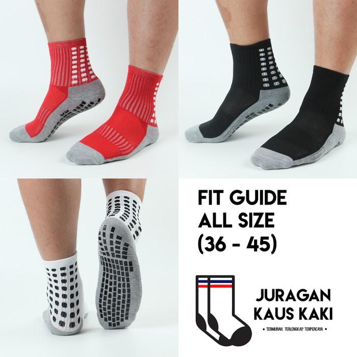 Gambar Kaos Kaki Bola Futsal Panjang Betis Anti Slip Trusox Grip Socks - Biru - Hitam dari Gregspeedshop undefined Tokopedia