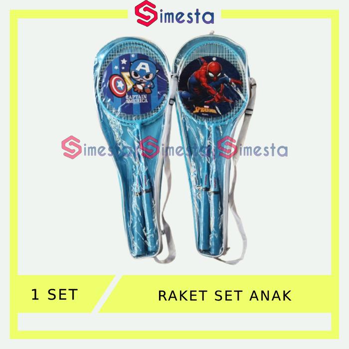 Gambar Raket set anak badminton bulu tangkis hello kitty isi 2 dari sinar.semesta undefined Tokopedia