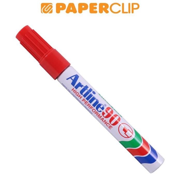 Gambar SPIDOL / MARKER ARTLINE EK-90 PERMANENT - RED dari Paperclip Indonesia undefined Tokopedia