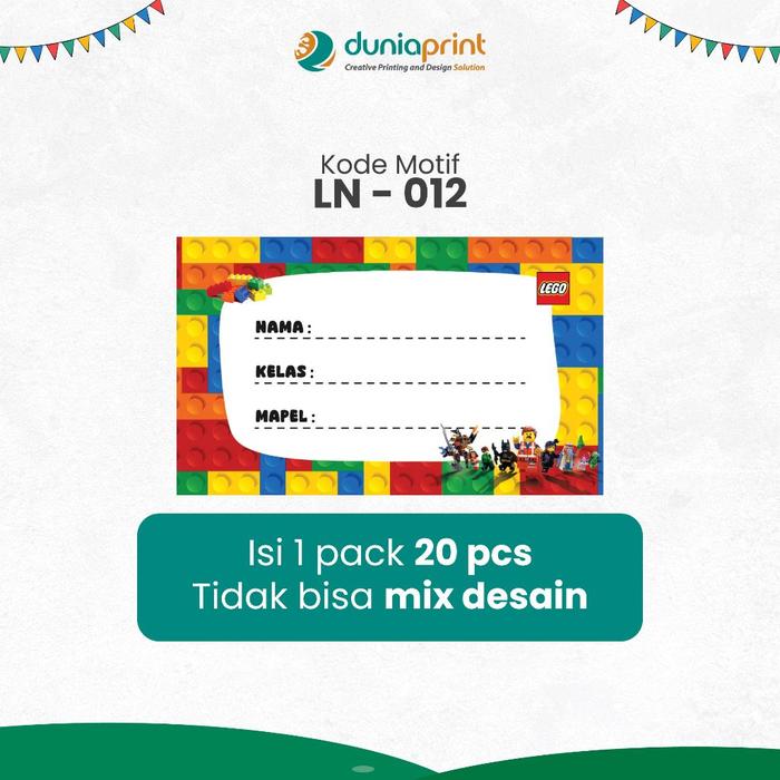 Gambar Label Nama Buku | Stiker Nama | Stiker Label | Label Buku Pelajaran | Label Nama | Sticker Custom Nama | Cetak Label Nama | Dunia Print - LN - 012 dari Dunia Print Tebet undefined Tokopedia