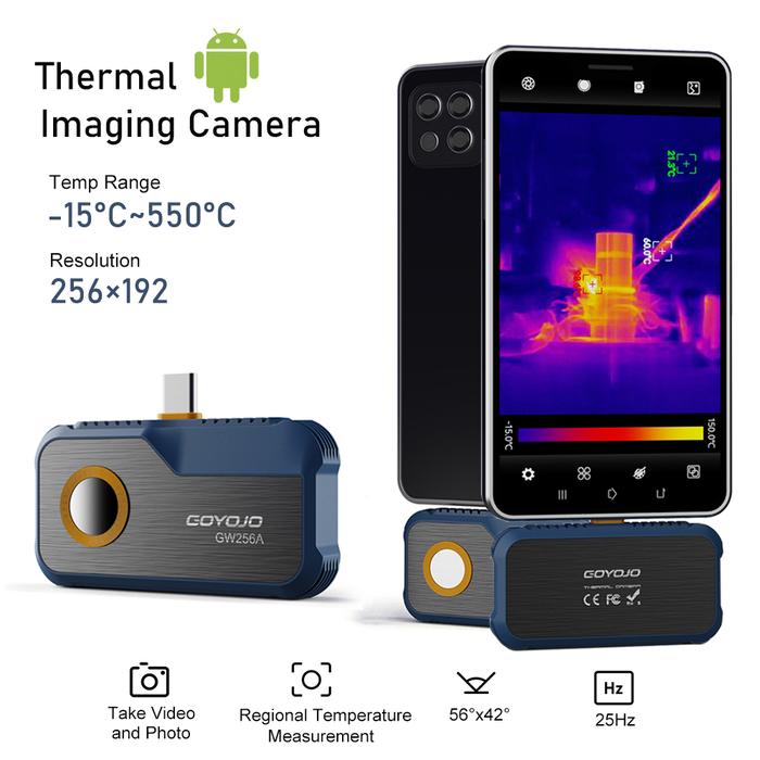 Jual GW256A Thermal Camera 256*192 Pixels Android Type C Mobile