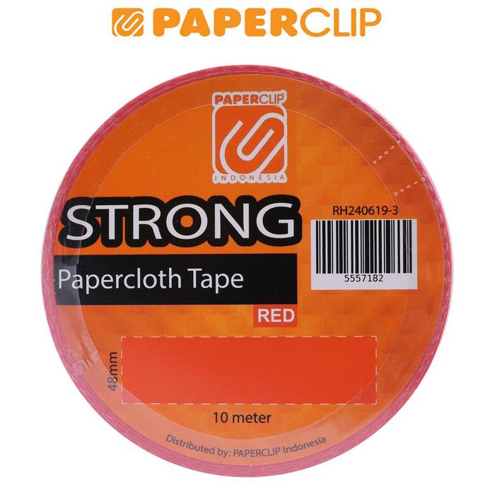 Gambar LAKBAN LINEN / TAPE LINEN PAPERCLIP 48MM - RED dari Paperclip Indonesia undefined Tokopedia