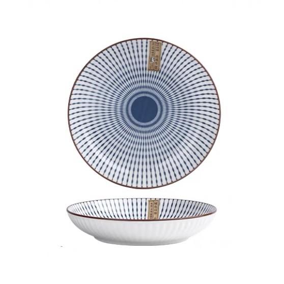 Gambar Japanese BLEU plate piring makan keramik motif jepang biru astetik - O dari petite maison indonesia undefined Tokopedia