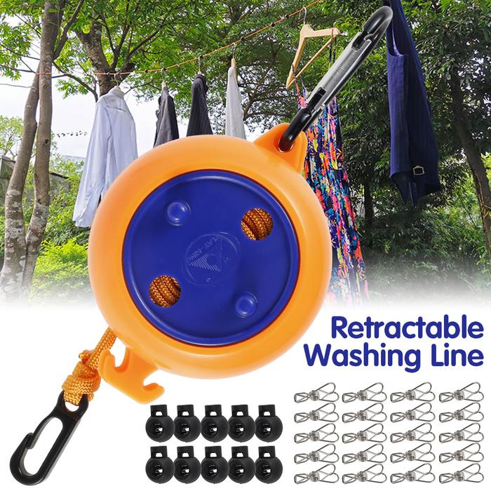 Jual Meters Clothesline Retractable Washing Line Travel