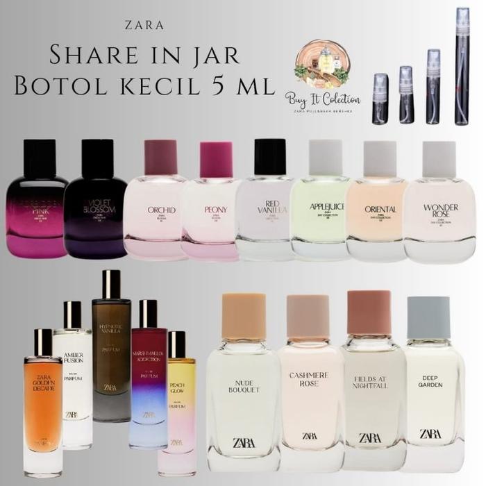 Terlaris Share In Jarparfum Zara Original 100orchidgardeniawonder Rosenuit  Femmetuberoseultra Juicyorientalred Vanilablack Amberpeonygo - Main Image