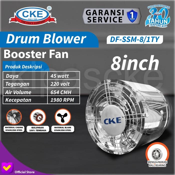 Jual CKE 8 Inch Mini Inline Duct Fan Metal Stainless / Air Booster ...