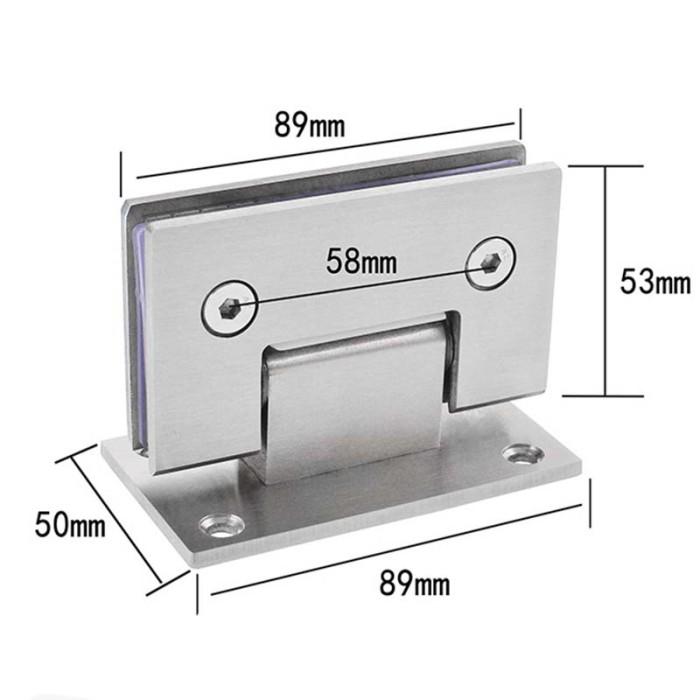 Gambar 90/180 Derajat  Engsel Pintu Lemari Kaca Stainless Engsel Pintu Kaca Tempered Untuk Kamar Mandi - 90*Derajat dari Rainbow Rumah4 undefined Tokopedia