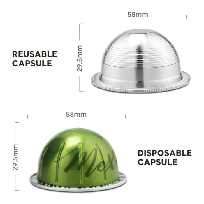 Jual Stainless Steel Refillable Coffee Pods For Nespresso Vertuo