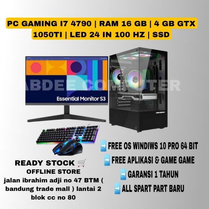 Jual CPU PC GAMING I7 4790 MSI H81 SSD 256 GB GX2 GB GTX 1050 TI