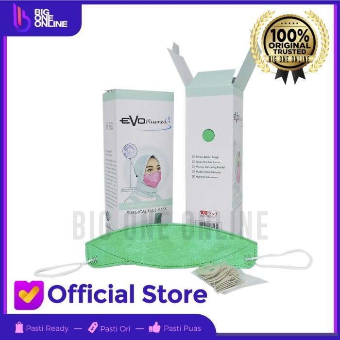 Gambar Masker Duckbill Putih Hitam Masker 3D 3 Ply Masker Dakbil Hitam 50 Pcs - Evo Hijab Hijau dari Big One Online undefined Tokopedia
