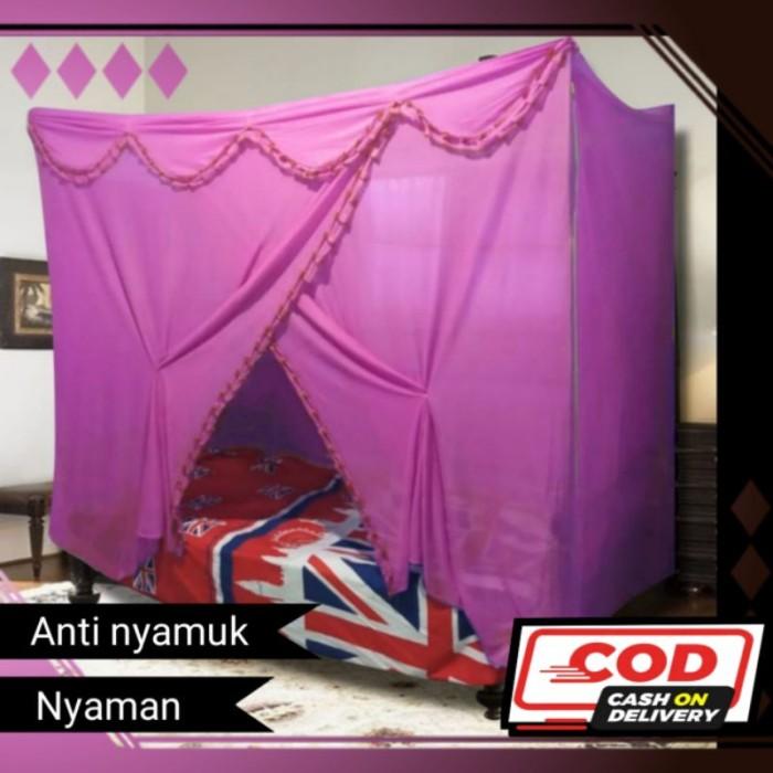 Gambar Kelambu Nyamuk Tebal Kuat Premium Ukuran Jumbo Klambu Gantung Tenda - TEBAL 180X200, Biru Muda[terlaris] - RENDA 200X200, Ungu dari dittasttore undefined Tokopedia