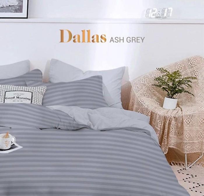 Gambar PROMO JUST kain sprei bahan EMBOS TENSEL SUTRA premium Motif GARIS METERAN NEW - ASHGREY/ABUTUA dari Happy Hearth undefined Tokopedia