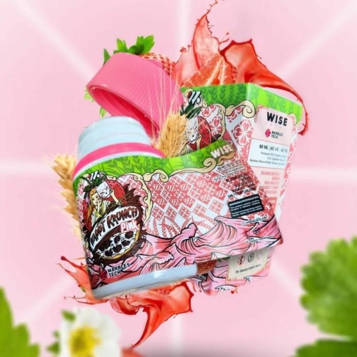 Gambar FREEBASE - Wise Happi Krunch Pink V3 Happy Crunch Strawberry Milk 60ML - 3MG dari Sagarajaya undefined Tokopedia
