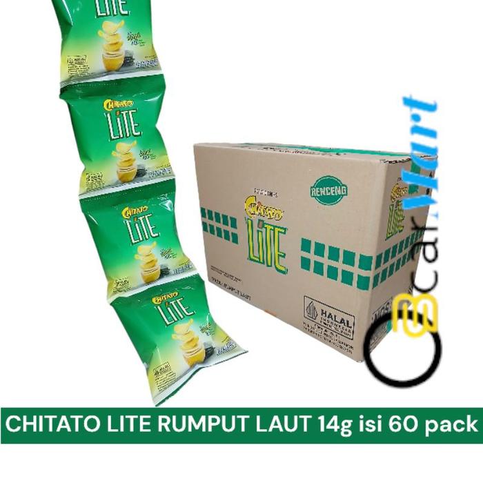 Gambar CHITATO LITE 1 Dus isi 60 RUMPUT LAUT 14g Potato Chips Oscarmart - Beef Barbeque, 1 DUS isi 60 dari ShakiraMART undefined 3 Tokopedia