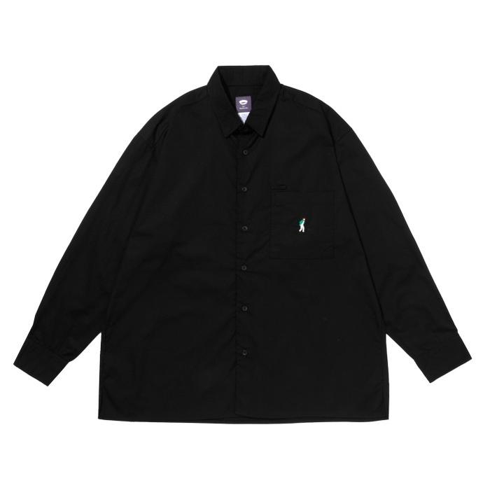 Gambar UNKL347 Kemeja Lengan Panjang Detail Kantong Warna Hitam DORX A - Black, XL dari Unkl347 Store undefined Tokopedia