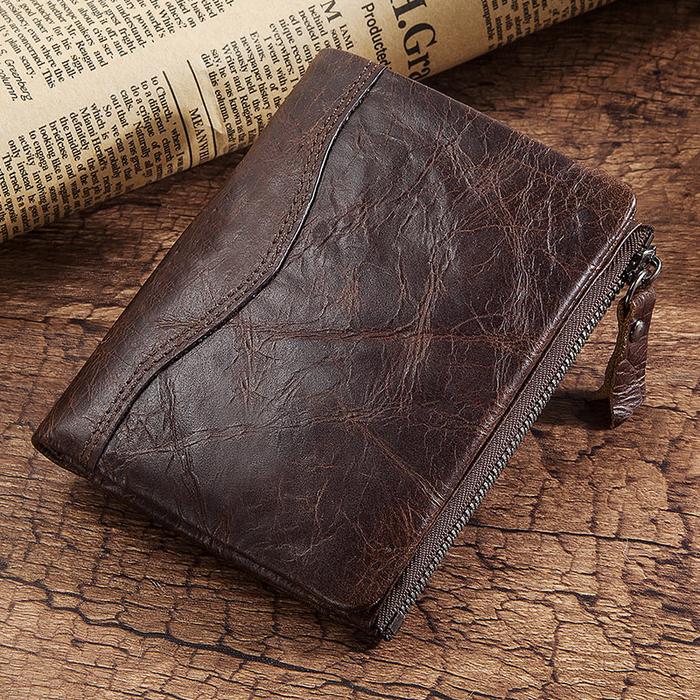 Jual HUMERPAUL Short Wallet for Men Genuine Leather RFID Wallets