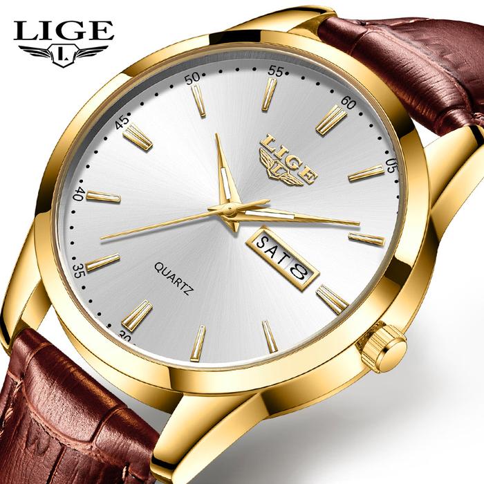 Jual LIGE Top brand luxury Man Watches Auto Date Sport Mens Quartz